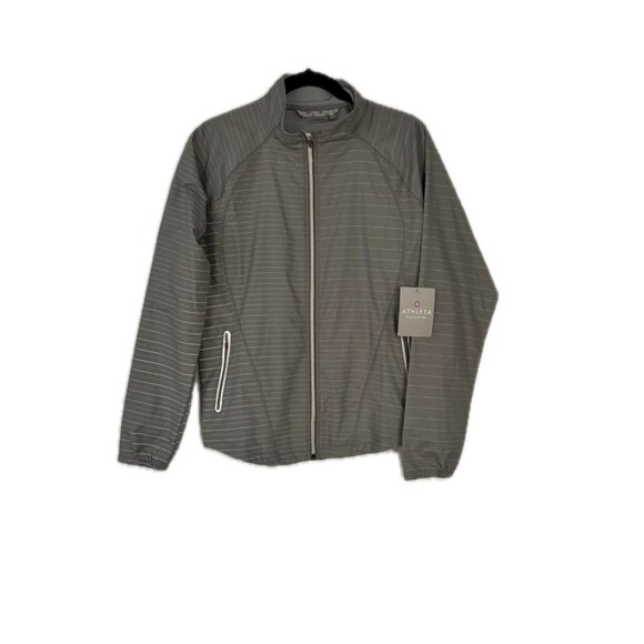 Athleta Jammin Run Jacket Front Zipper Jacket Lightweight Reflective Windbreaker - Picture 6 of 8